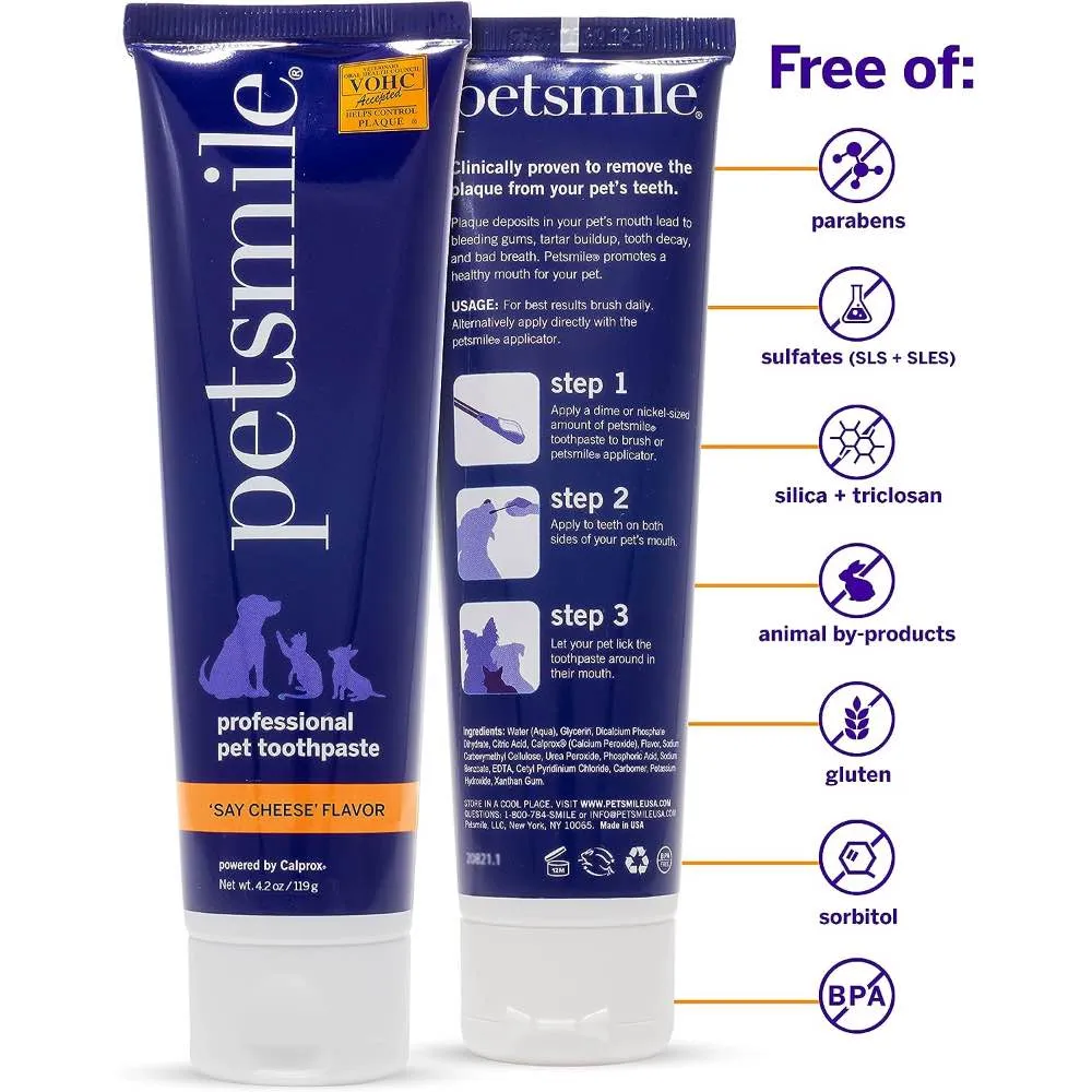 10% OFF: Petsmile Professional Say Cheese Flavour Toothpaste For Cats & Dogs 4.2oz