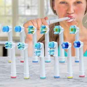 12-Pack: Assorted Clean Replacement Electric Toothbrush Heads