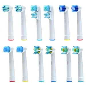 12-Pack: Clean Replacement Electric Toothbrush Heads