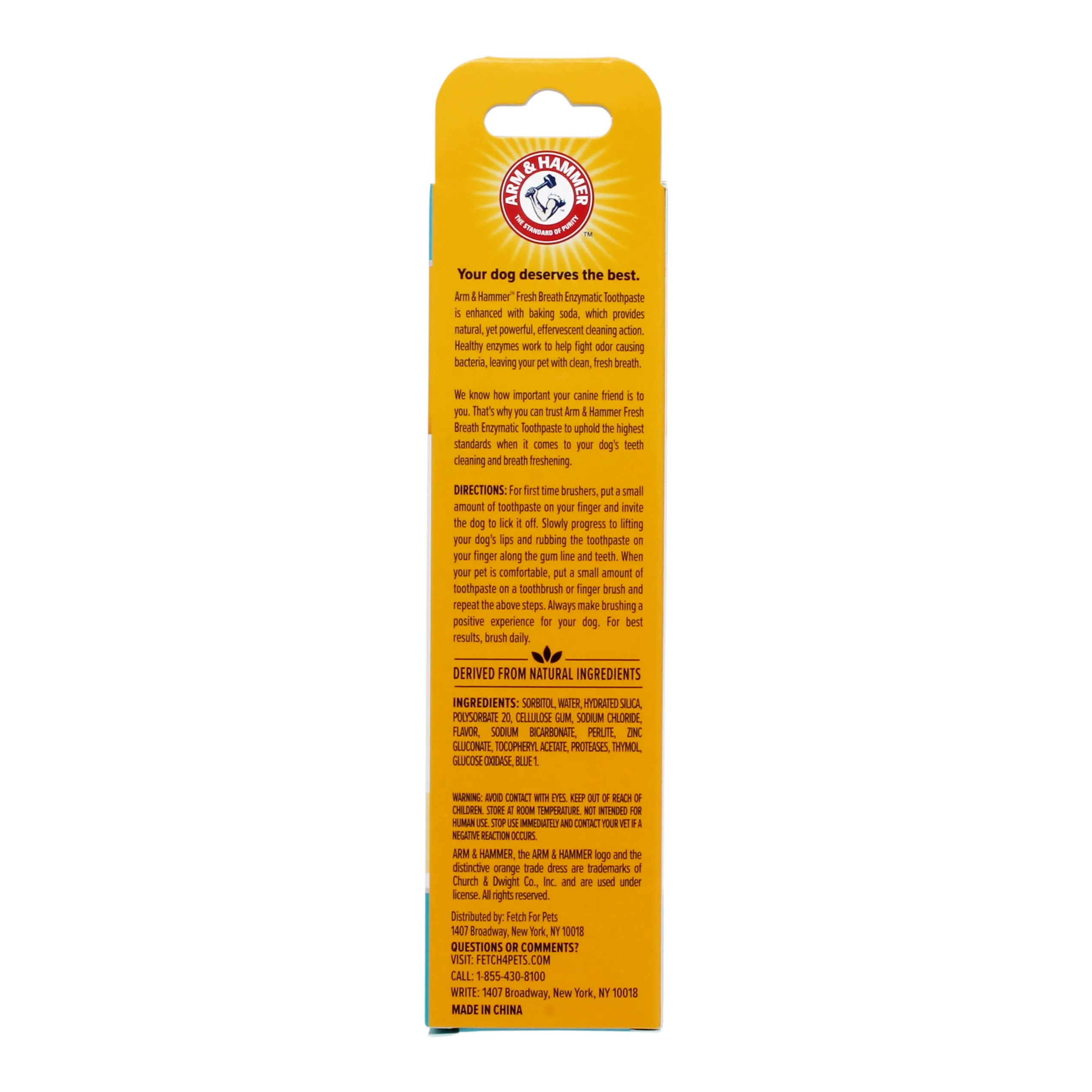 Arm and Hammer Fresh Breath Enzymatic Toothpaste for Dogs Vanilla Ginger