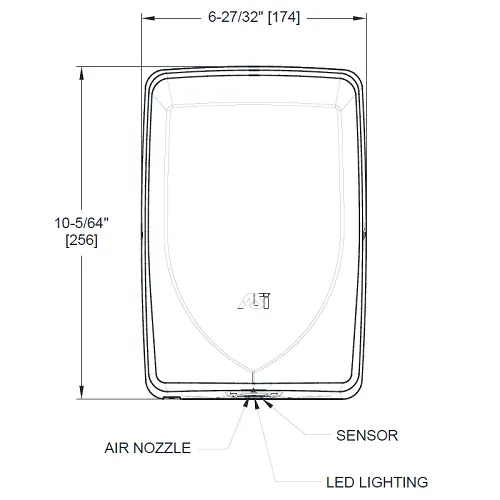 ASI® 0192-1-93 TURBO-Swift™ Hand Dryer - Satin Stainless Steel Cover High Speed Automatic Surface-Mounted ADA Compliant 120V