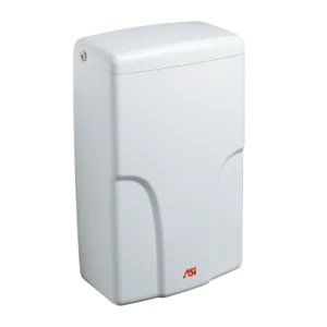 ASI® 0196-1-00 TURBO-Pro™ Hand Dryer - White Steel Cover High-Speed Automatic HEPA Surface-Mounted ADA Compliant 120V