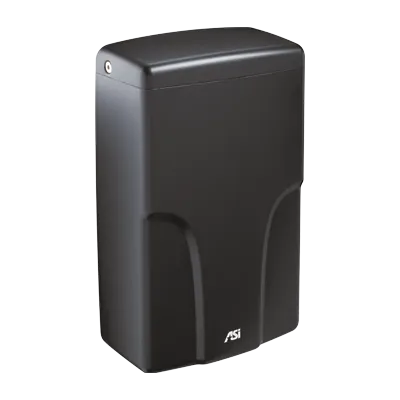 ASI® 0196-1-41 TURBO-Pro™ Hand Dryer - Black Steel Cover High-Speed Automatic HEPA Surface-Mounted ADA Compliant 120V