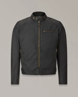 BELSTAFF ARIEL WAXED COTTON MOTORCYCLE JACKET - BLACK