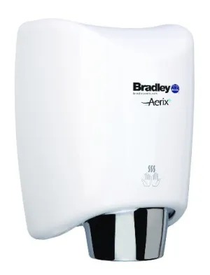 Bradley Aerix  Model 2922-2873 High Speed, 120V, High-Efficiency Hand Dryer Aluminum White