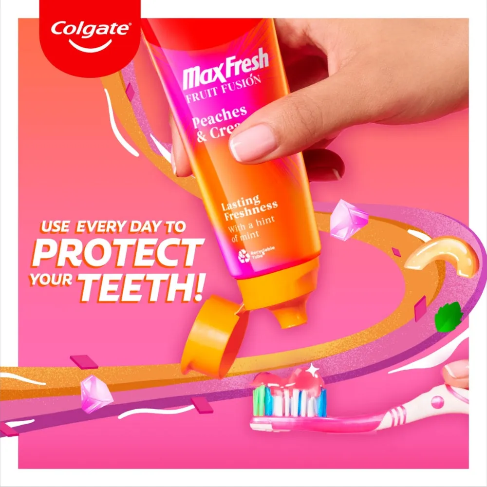 Colgate Max Fresh Fruit Infusion Peaches & Cream Toothpaste 75ml