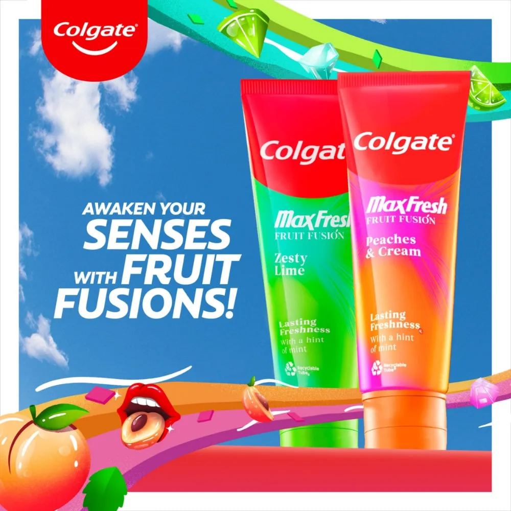 Colgate Max Fresh Fruit Infusion Peaches & Cream Toothpaste 75ml