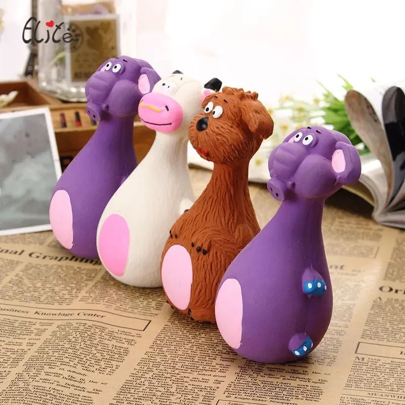 Cute Cartoon Shape Rubber Dog Voice Toy – Teeth Grinding & Training Sound Toy