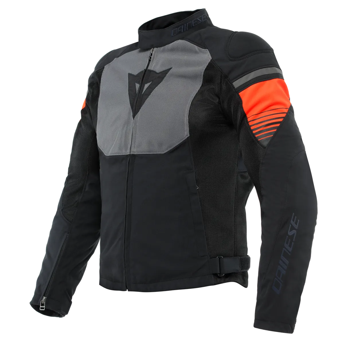 DAINESE AIR FAST TEX BLACK/GRAY/FLURO RED TEXTILE JACKET