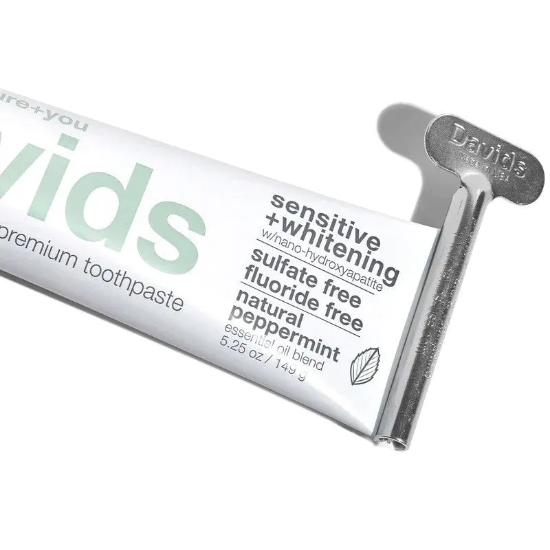 DAVID'S NATURAL TOOTHPASTE - Sensitive   Whitening Nano-Hydroxyapatite Premium Toothpaste / Peppermint