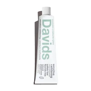 DAVID'S NATURAL TOOTHPASTE - Sensitive   Whitening Nano-Hydroxyapatite Premium Toothpaste / Peppermint