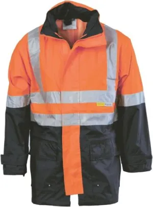 DNC 3867  Hi Vis Fluro Breathable Rain Jacket with Tape