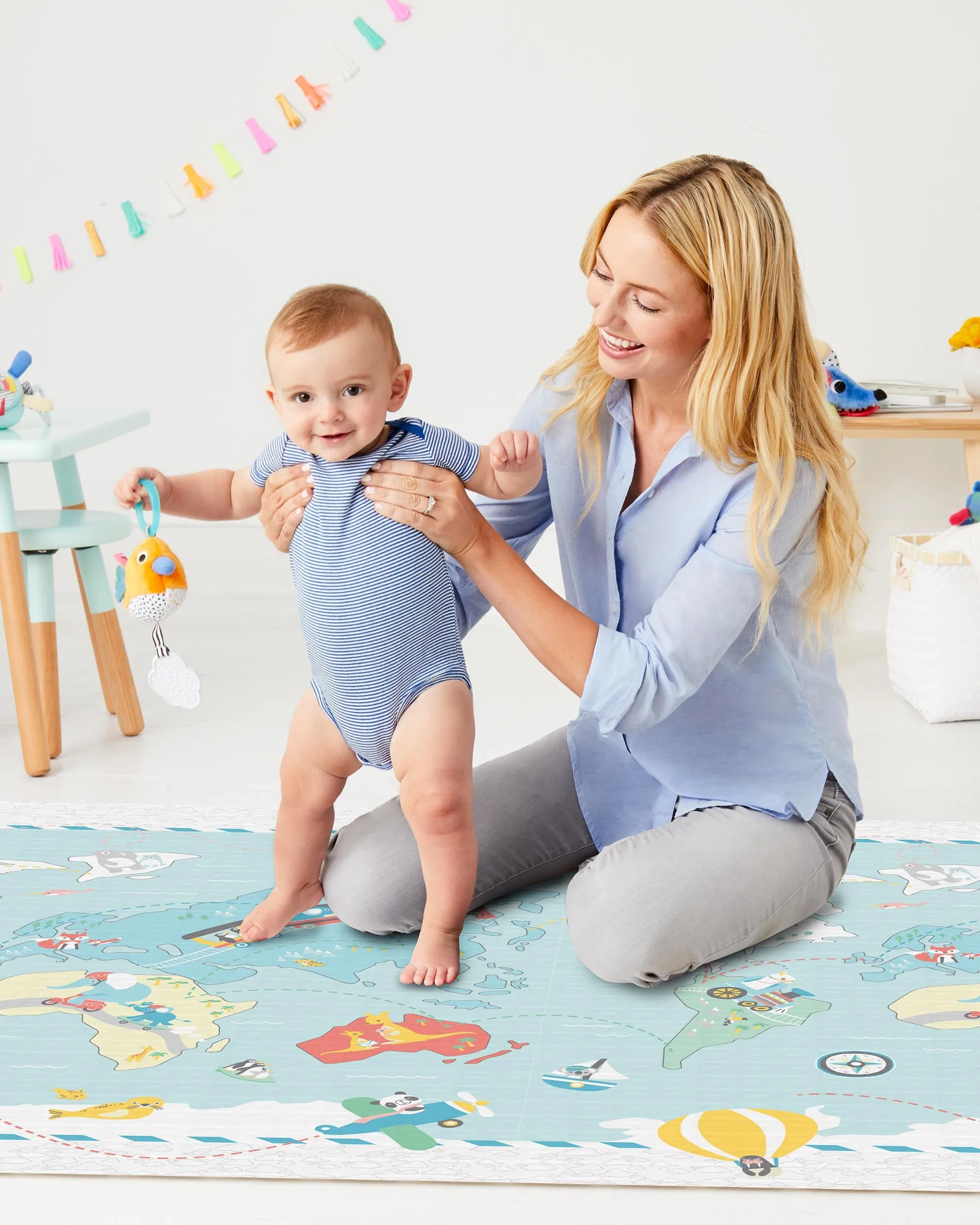 Doubleplay Reversible Playmat - Little Travellers