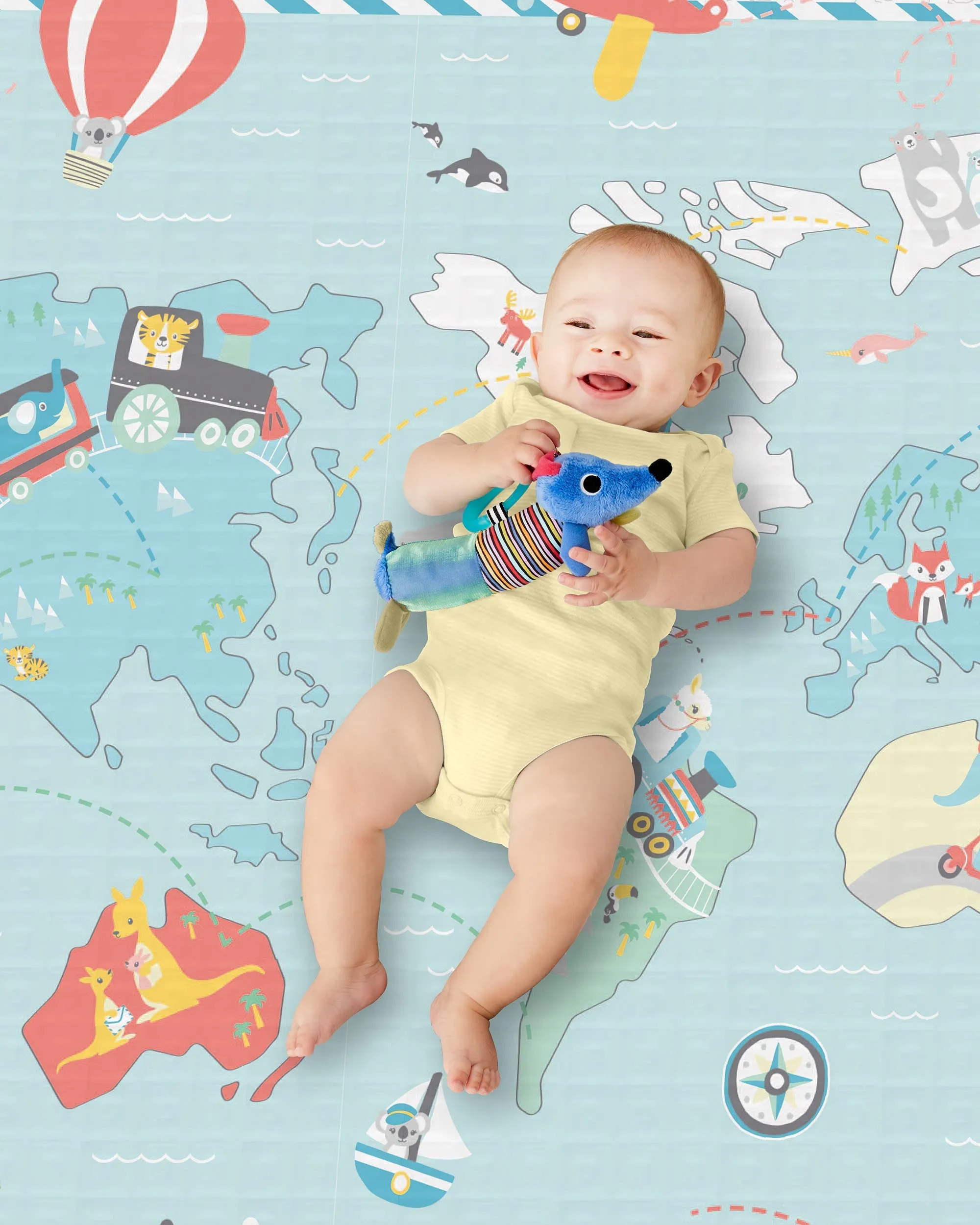 Doubleplay Reversible Playmat - Little Travellers