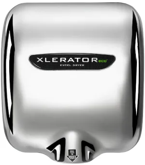 Excel Dryer XLERATOR® XL-CH-ECO (No Heat) Hand Dryer with HEPA Filter - Polished Chrome High Speed Automatic Surface-Mounted