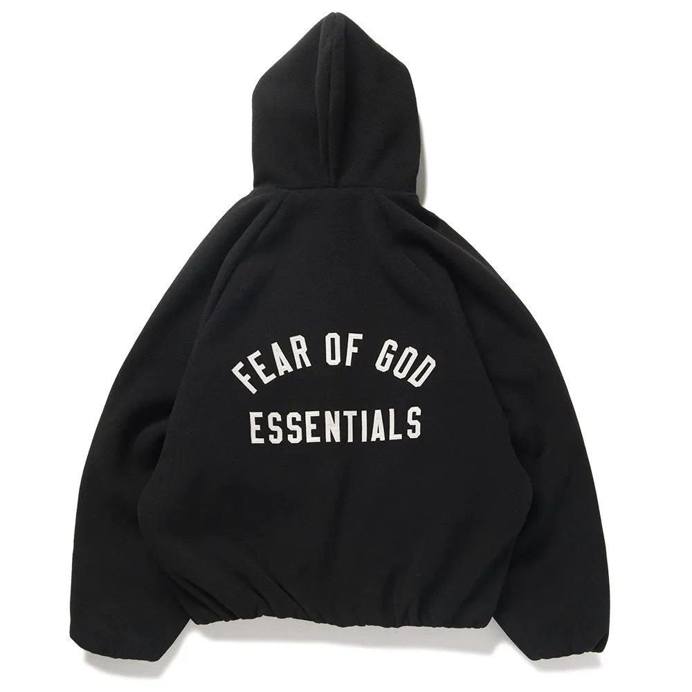 Fear Of God Essentials Brushed Hooded Bomber - Black