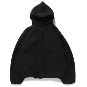 Fear Of God Essentials Brushed Hooded Bomber - Black