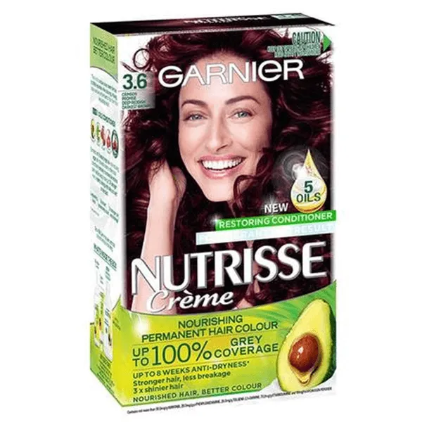 Garnier Nutrisse Permanent Hair Colour - 3.6 Crimson Promise