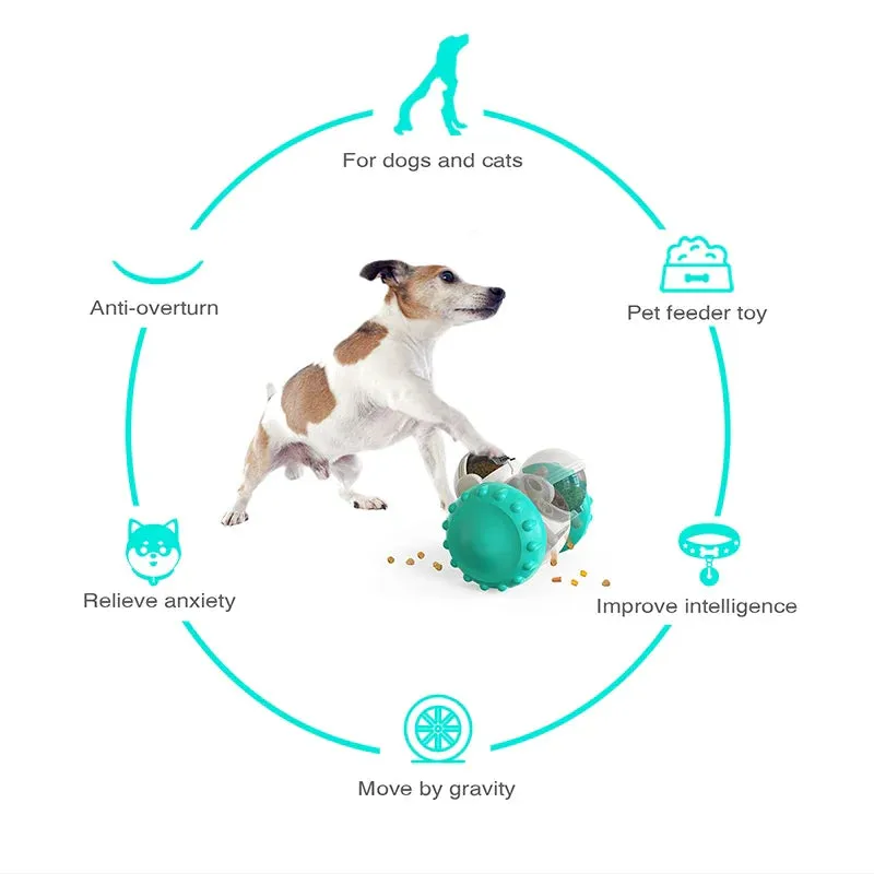 Interactive Tumbler Toy for Dogs and Cats - Slow Feeder and IQ Enhancer