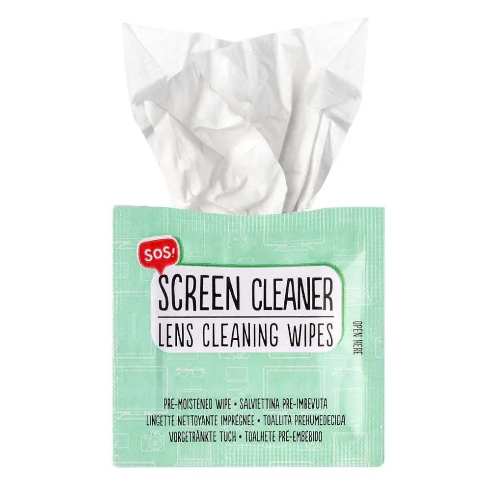 Legami SOS Screen Cleaner Lens Cleaning Wipes 12pk