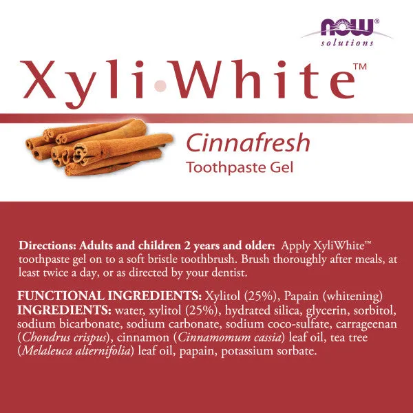 Now Solutions Xyliwhite™ Fluoride-Free Cinnafresh Toothpaste 6.4oz