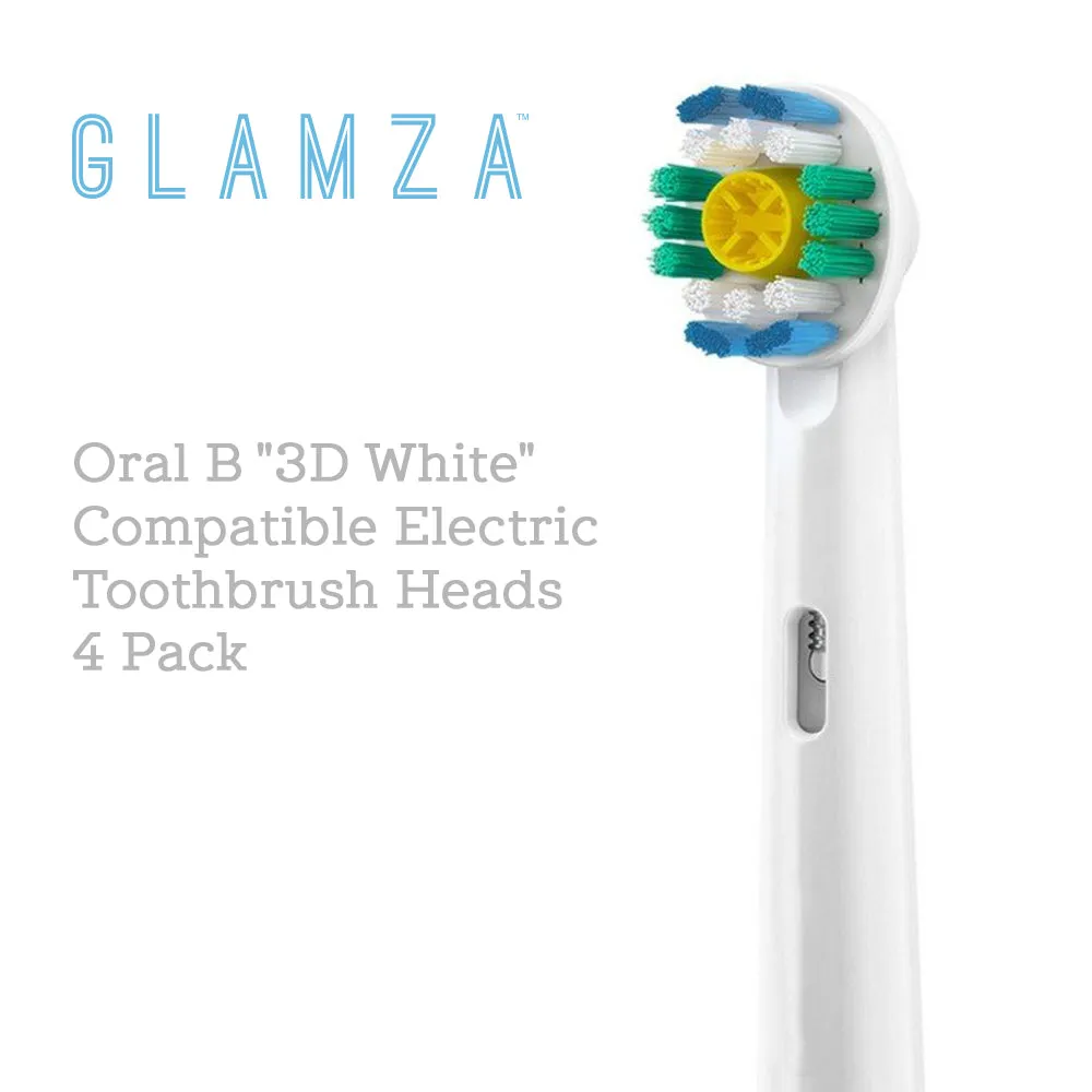 Oral B "3D White" Compatible Electric Toothbrush Heads 4 Pack