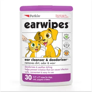 Petkin Ear Wipes for Dogs and Cats