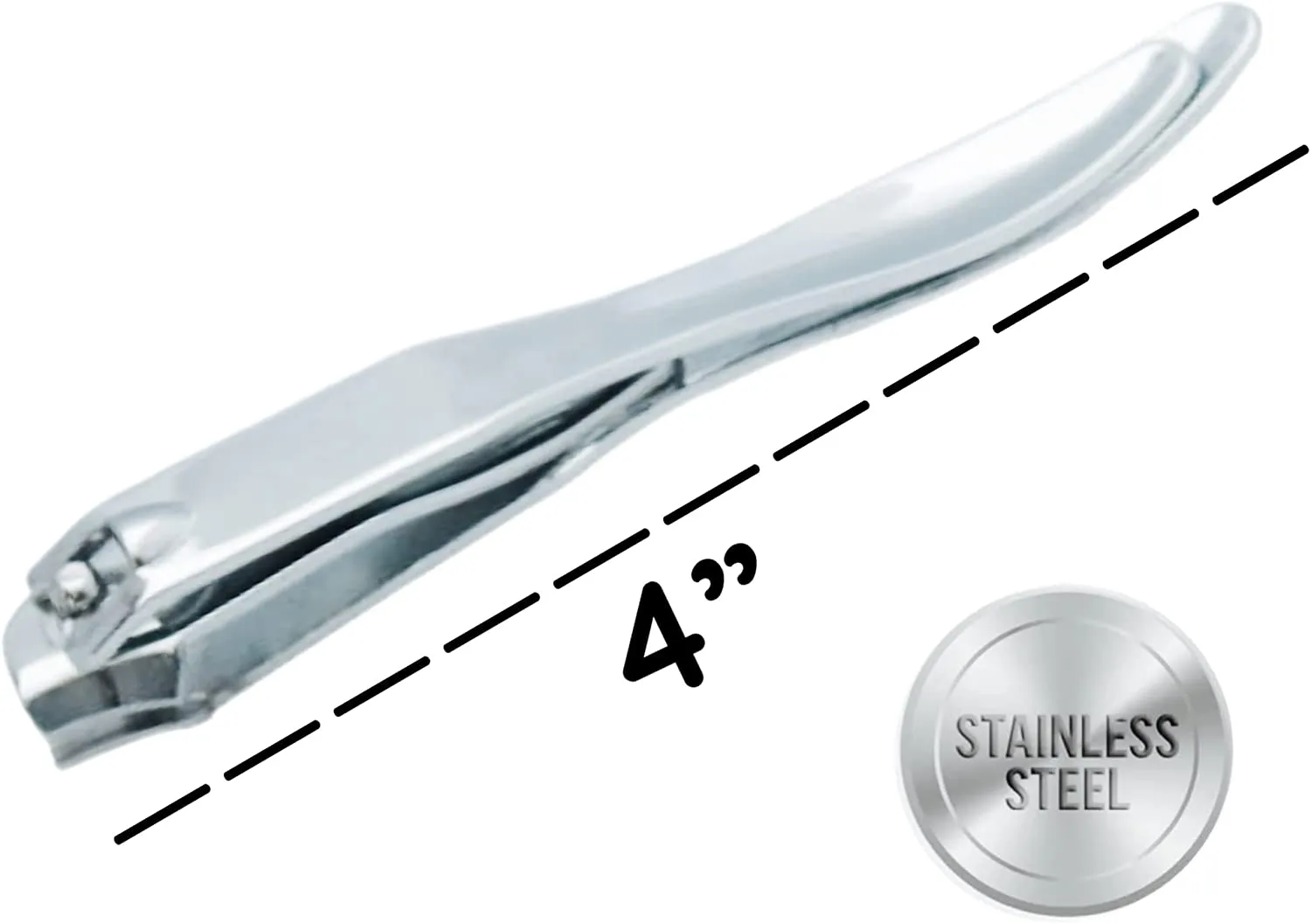 Side Angle Stainless Steel Fingernail or Toenail Side Nail Clipper Cutter