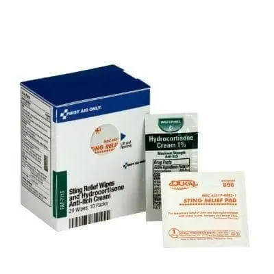 SmartCompliance Refill 20 Sting Relief Wipes & 10 Hydrocortisone Cream Packets Per Box