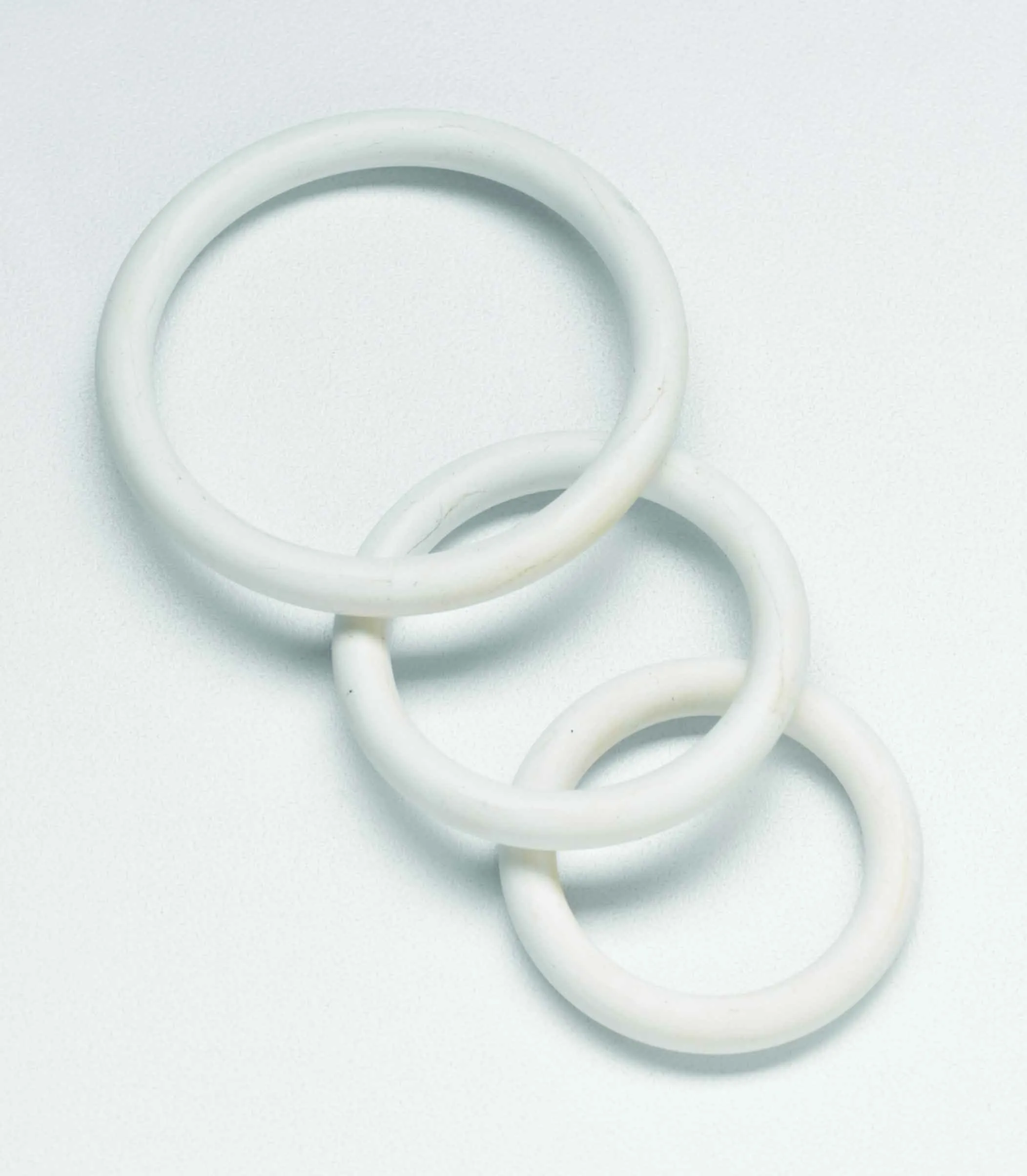 Spartacus Nitrile Cock  Ring Set - White Pack of 3