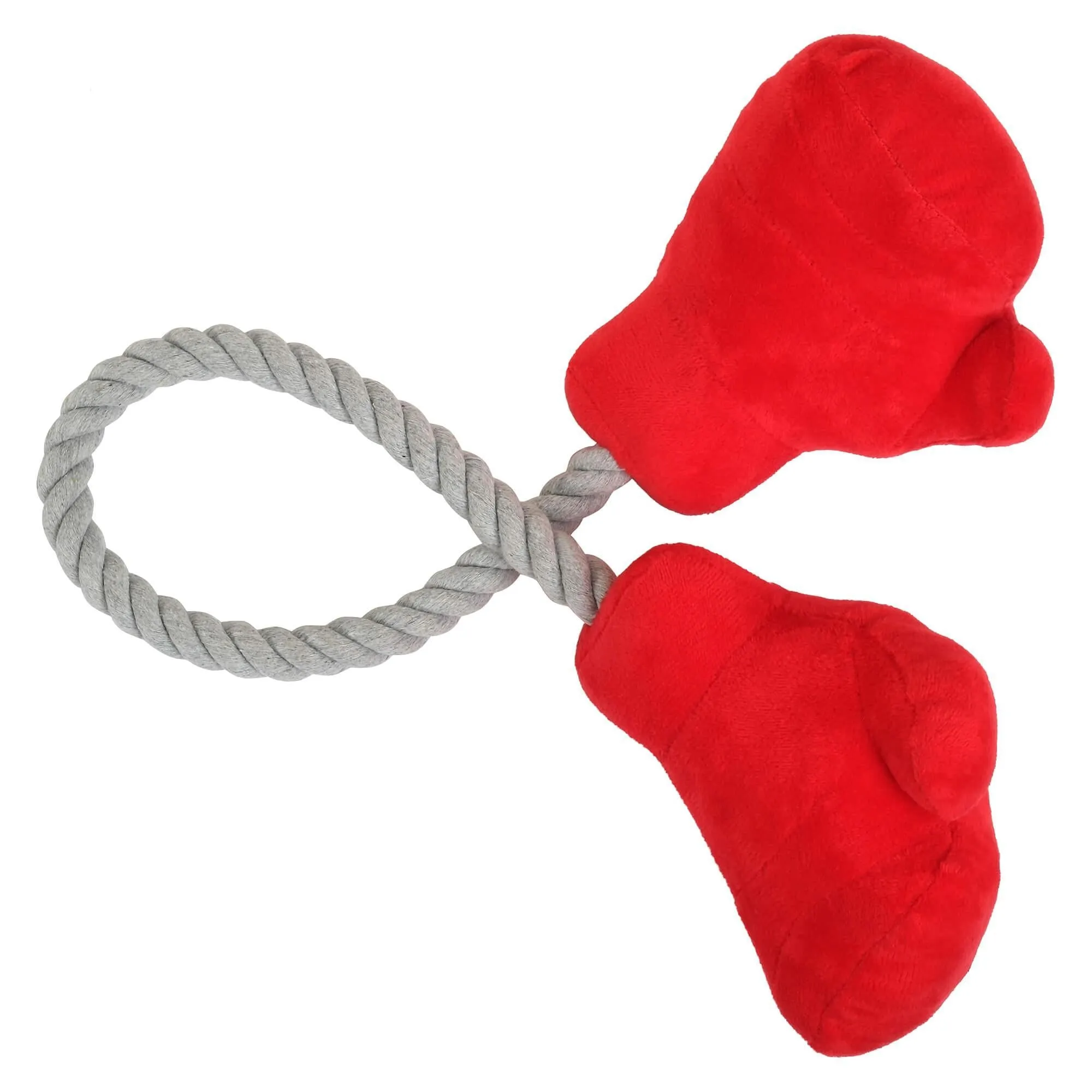 Sport Boxing Gloves Plush Rope Dog Toy