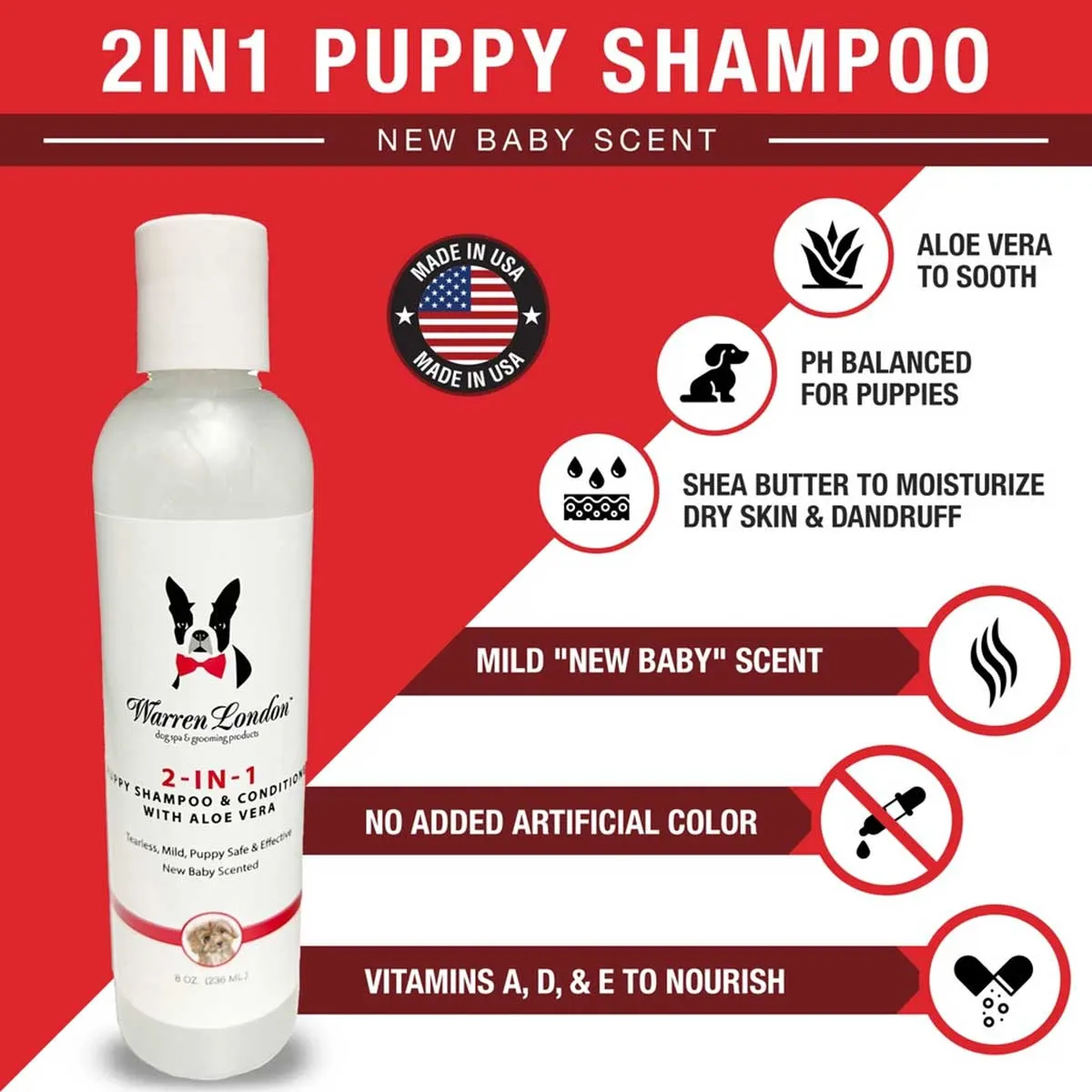 Warren London Puppy 2-in-1 Shampoo & Conditioner