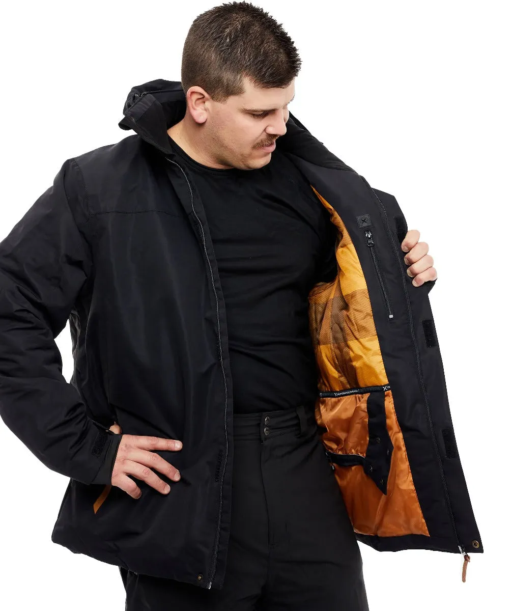 XTM Montana Mens Plus Size Ski Jacket Black Sizes 6XL-7XL