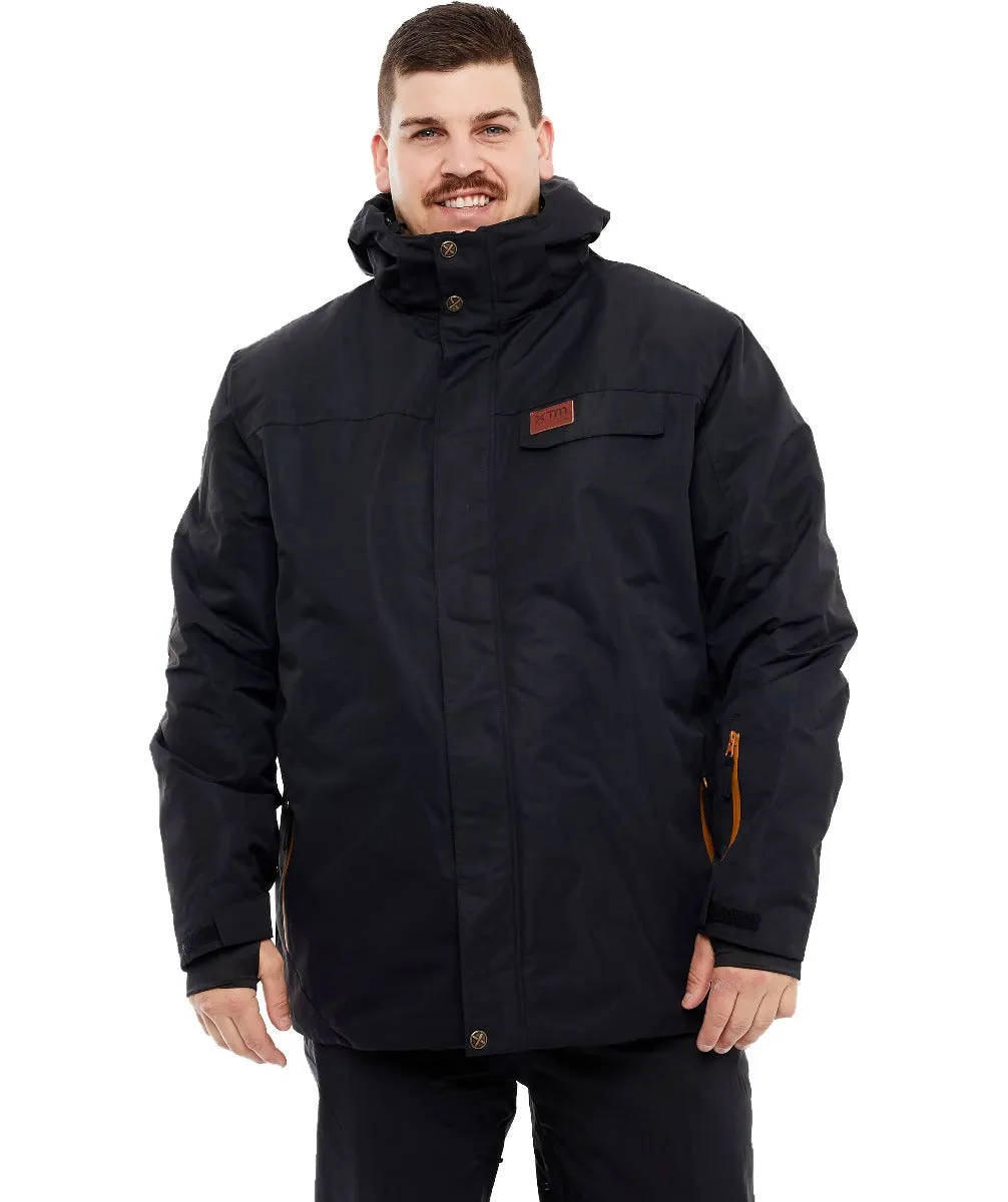 XTM Montana Mens Plus Size Ski Jacket Black Sizes 6XL-7XL